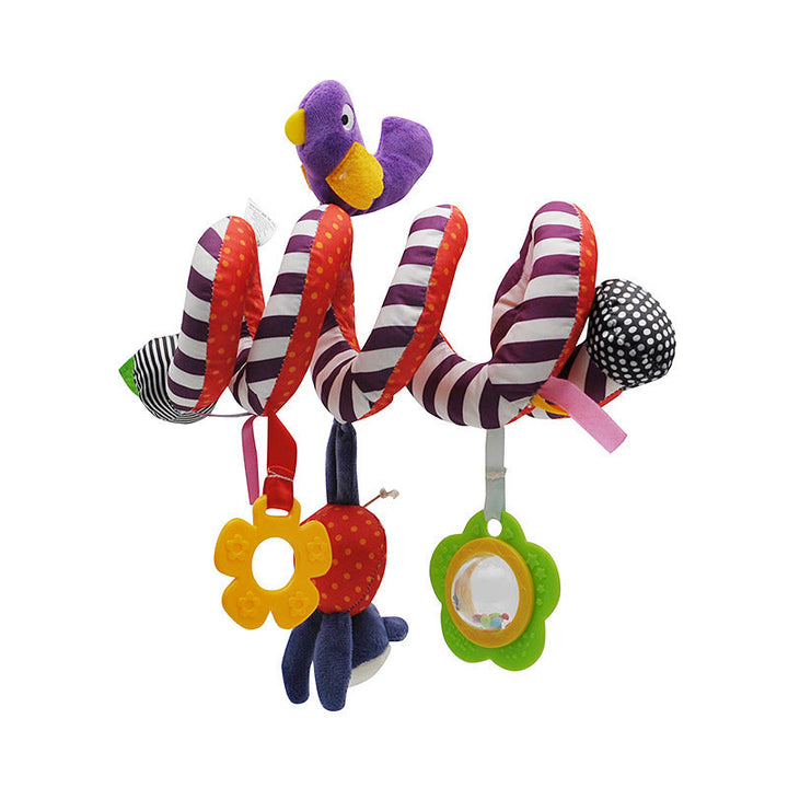 Interactive baby sensory toy, a plush spiral perfect for engaging newborns.