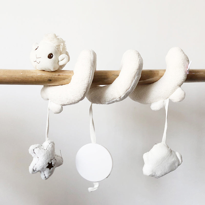 Newborn essential: a safe and engaging activity spiral toy for development.