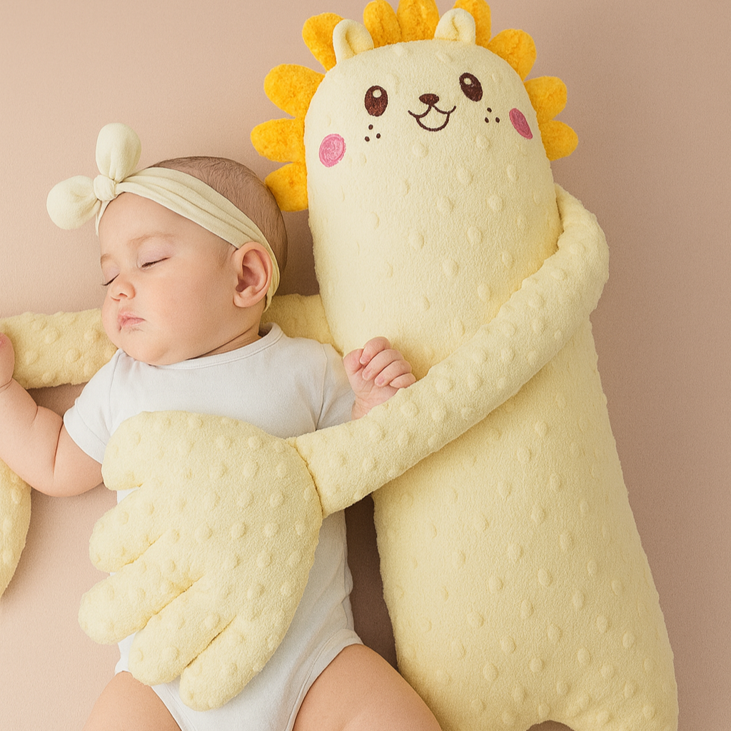 Baby Cuddle Buddy SnoozyHug plush toy for soothing sleep and comfort.