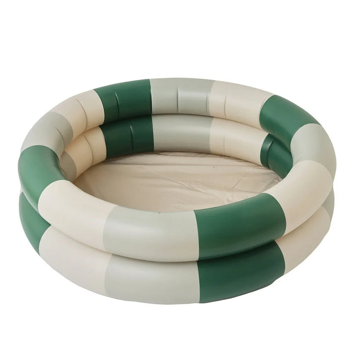 Close-up of inflatable pool toys for babies enjoying summer outdoor play