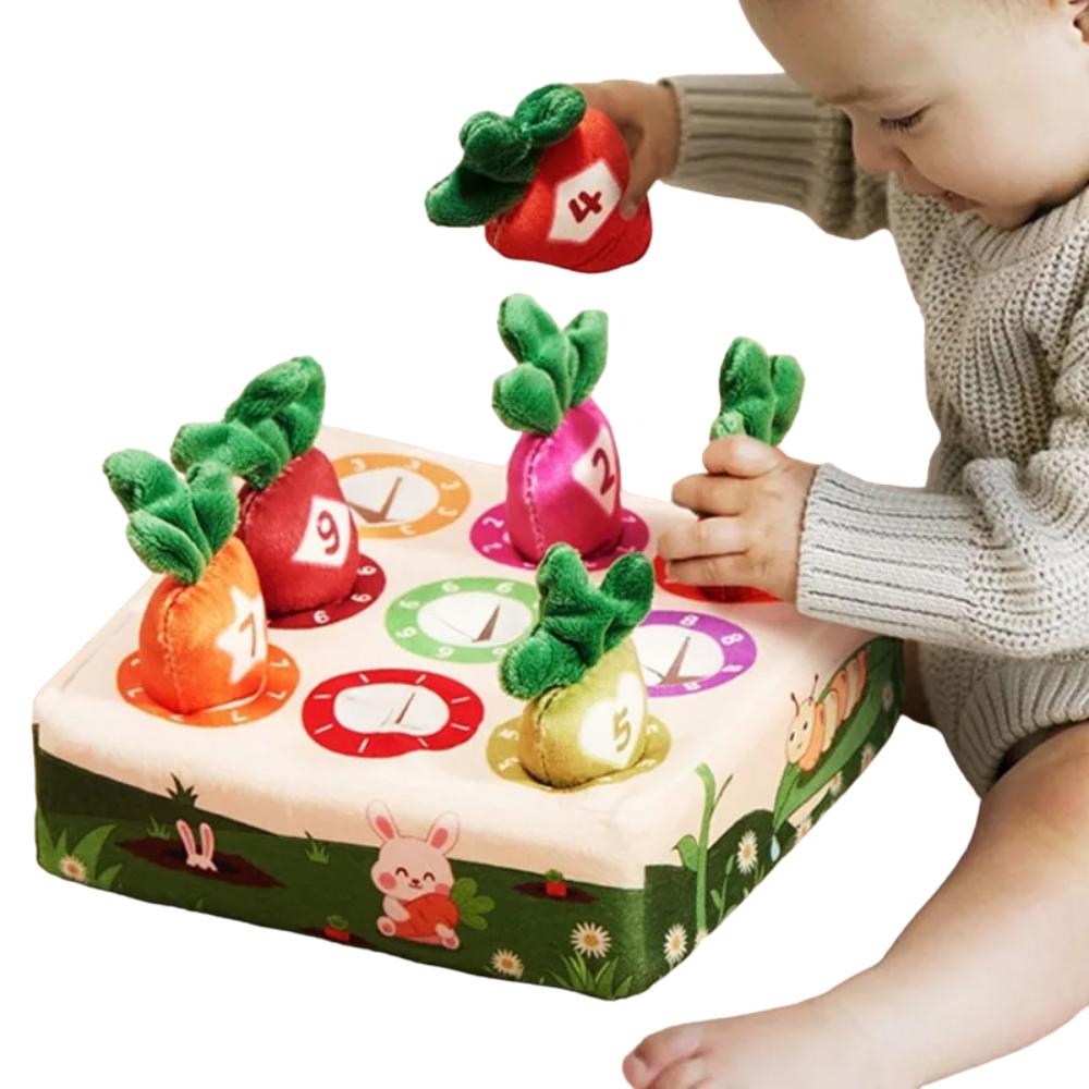 Baby Montessori sensory plush toy for early learning and cognitive skill development