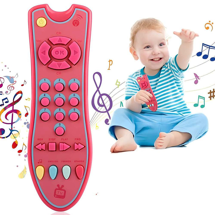 Fun toddler music toy designed as a realistic remote control, perfect for kids' gifts.