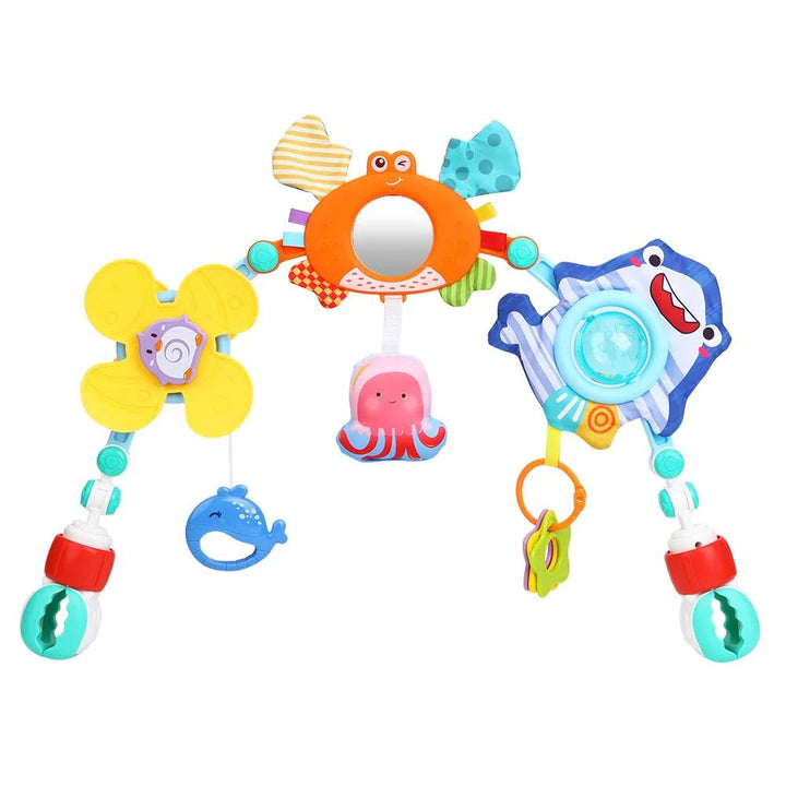 Baby musical rattle and activity toy for stroller and car seat