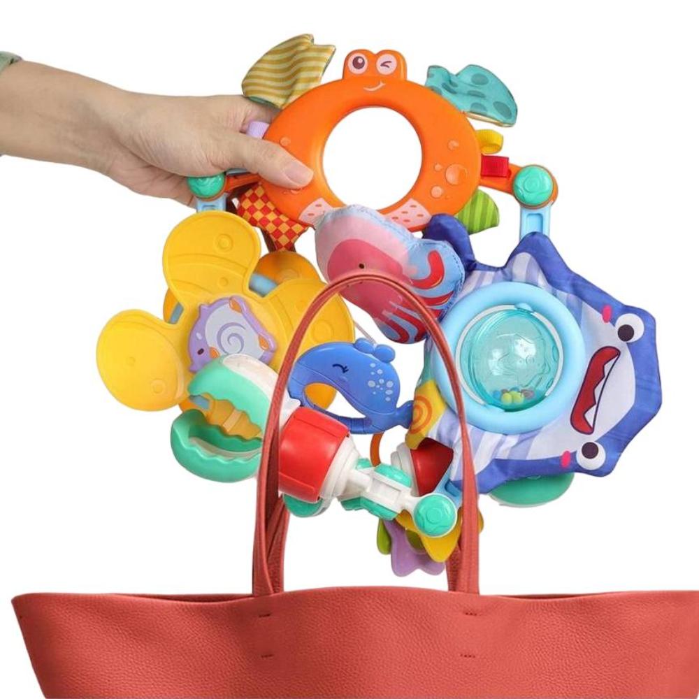 Cute baby stroller toy, a versatile musical rattle and activity center