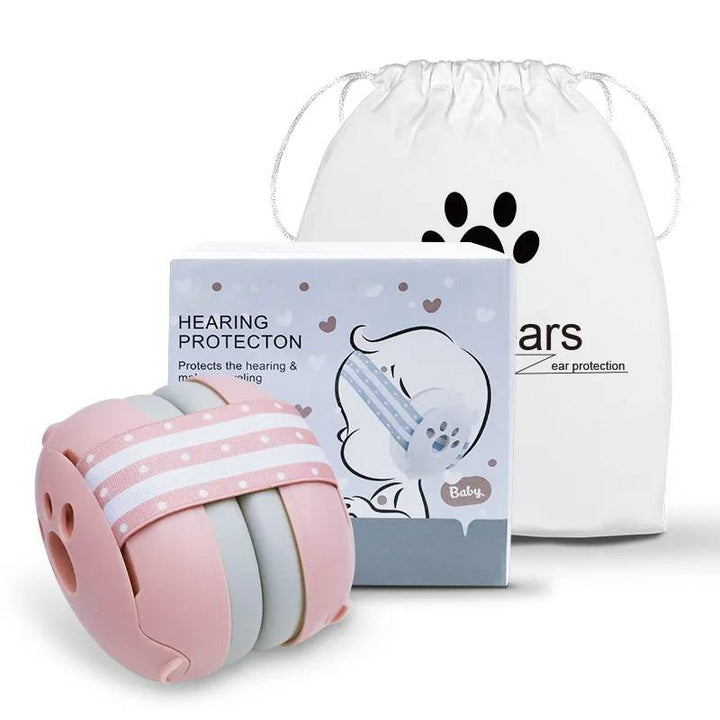 Adjustable noise cancelling earmuffs designed for baby's sensitive ears