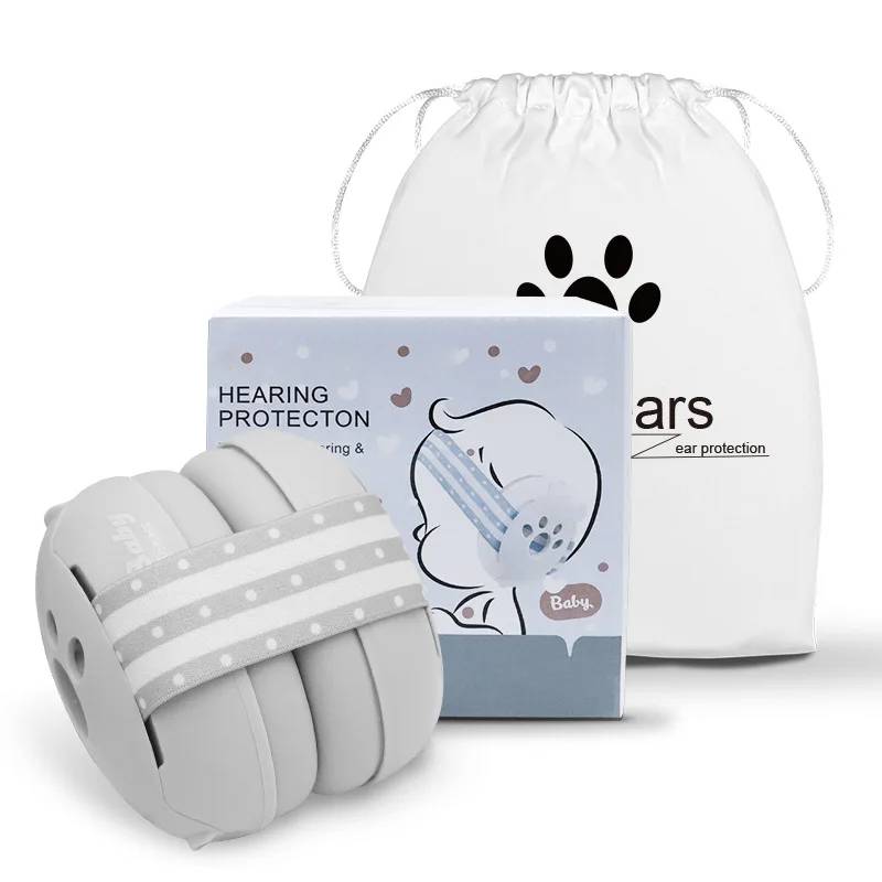 Soft baby earmuffs for effective hearing protection at concerts or events