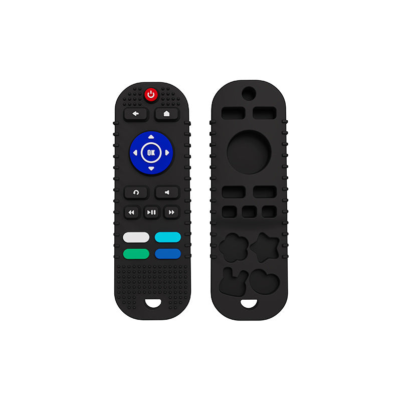 Baby remote control silicone teether toy soothing gums and encouraging infant development