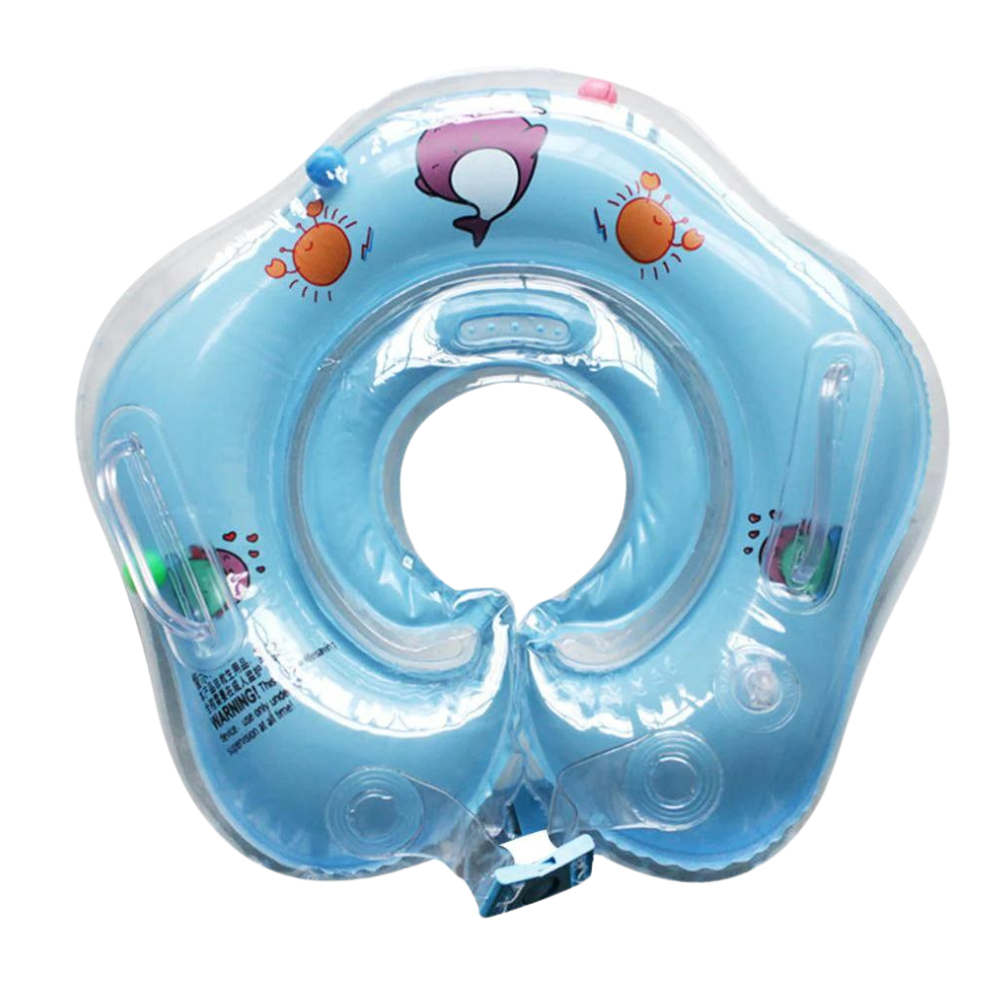 Infant swimming aid: double chamber baby neck float for secure water exploration and early swim development.