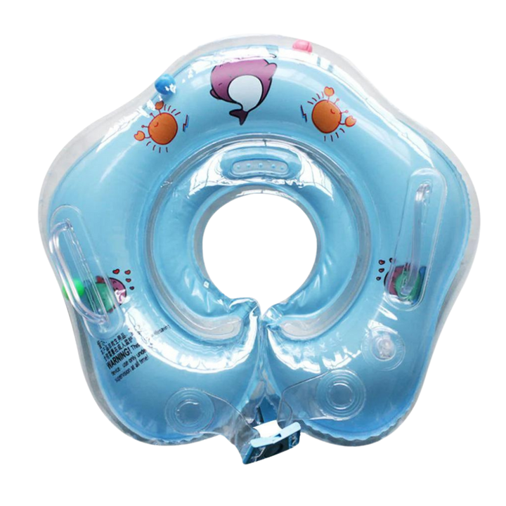 Infant swimming aid: double chamber baby neck float for secure water exploration and early swim development.