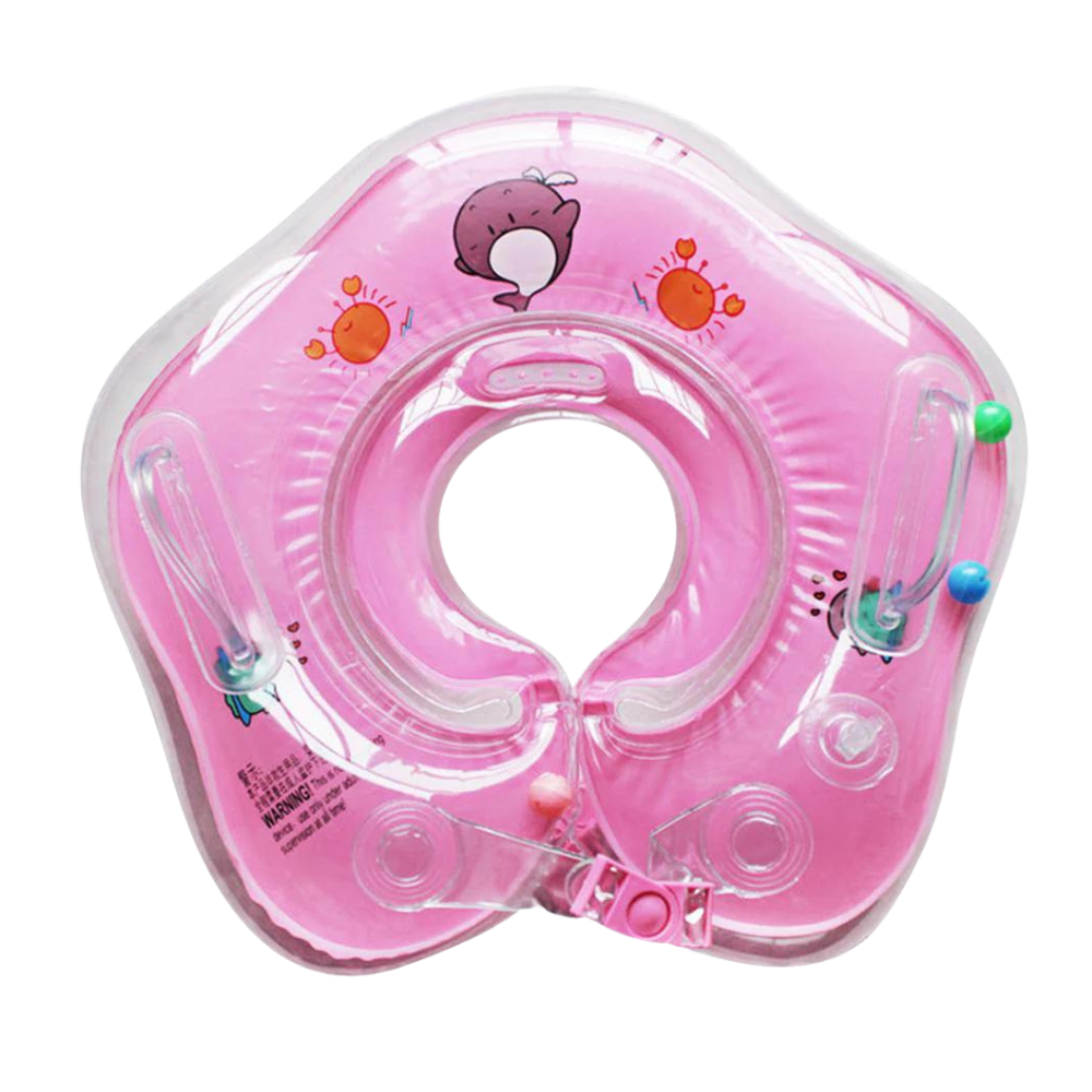 Comfortable baby neck float with secure double air chambers, promoting water confidence for infants & toddlers.