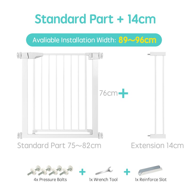 White baby gate, essential for indoor child safety