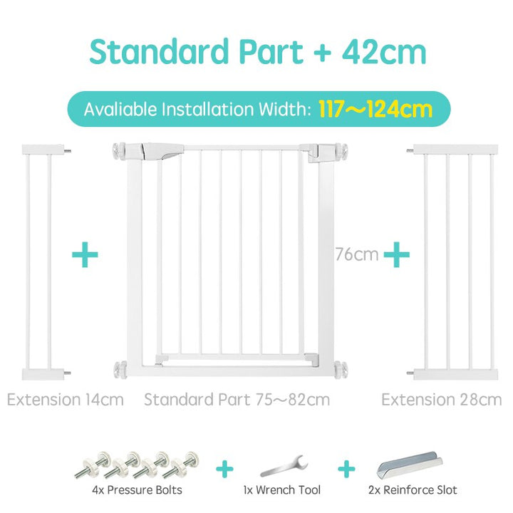 Modern design baby gate, blending seamlessly with home decor
