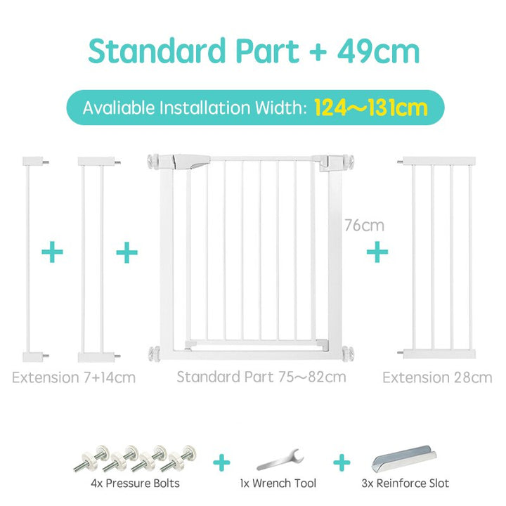 Pressure-mounted stair gate for quick and safe installation