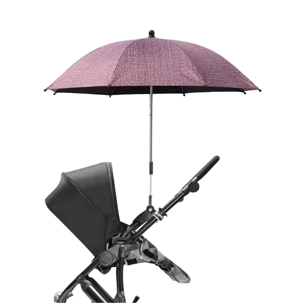 Durable stroller umbrella providing essential rain and sun protection for infants.