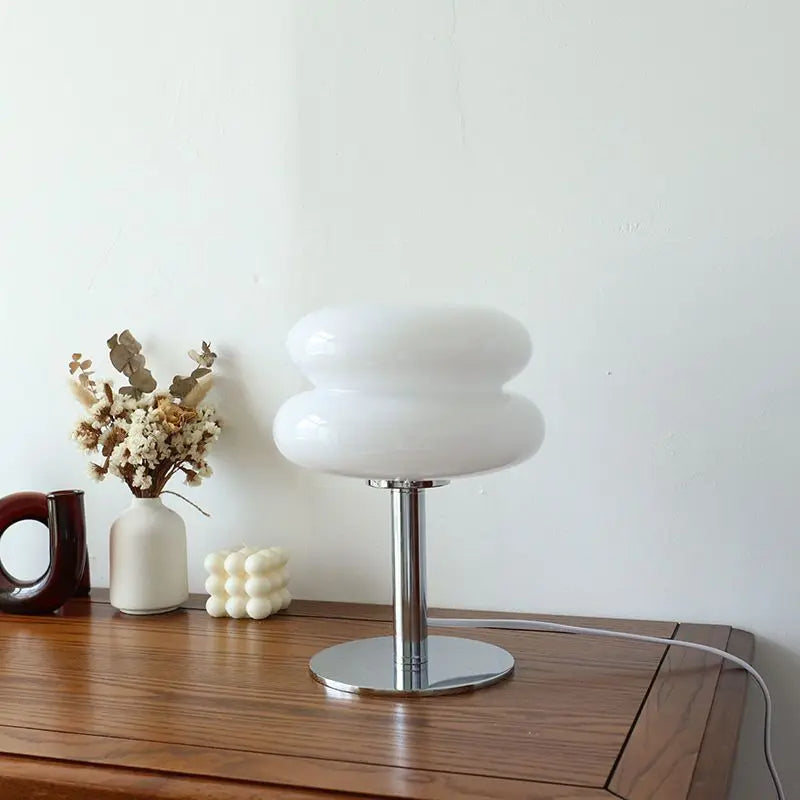 Unisex Bauhaus LED table lamp, dimmable for customizable modern home lighting. Stylish and atmospheric.