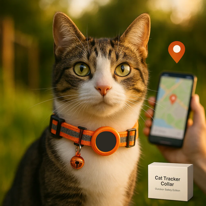 Adjustable, reflective GPS tracker cat collar with quick release for ultimate pet safety and outdoor adventures.