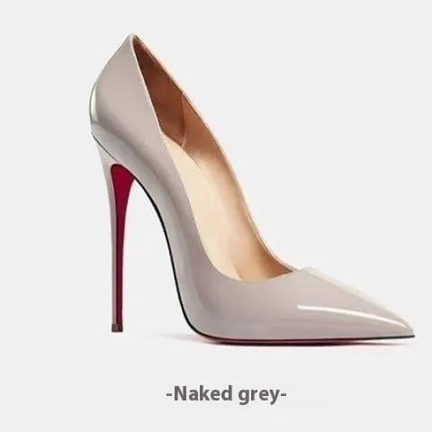 Fashionable party shoes: women's patent pointed toe stilettos with a dramatic heel.