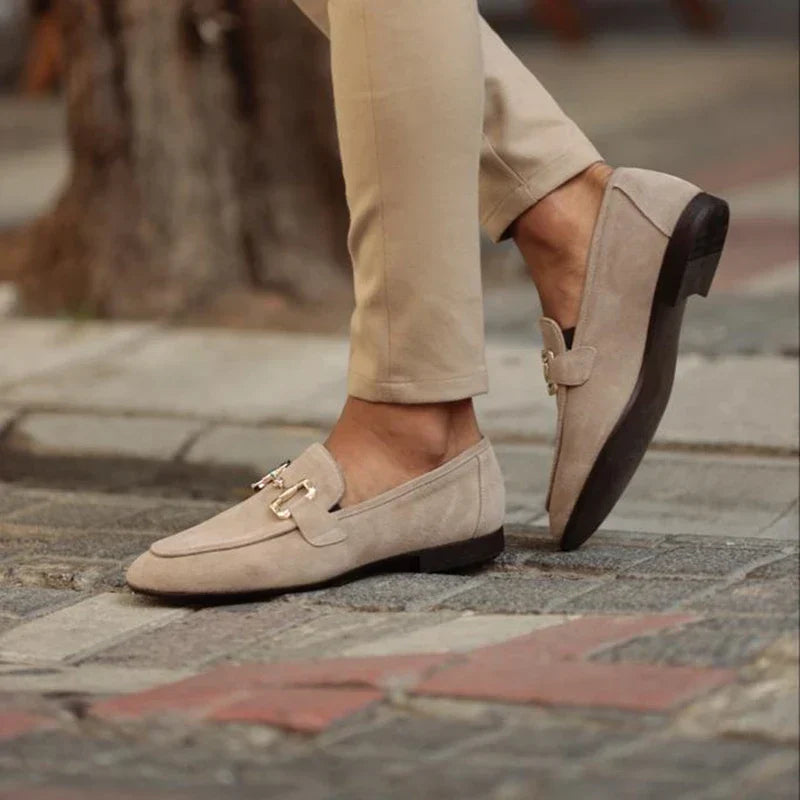 Versatile men's black horsebit loafers. Easy slip-on style ideal for casual, business casual, and dress looks.