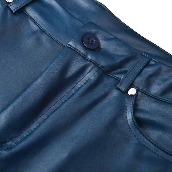 Unisex High-Waist Skinny Pants in a flattering, comfortable slim fit, ideal for versatile modern fashion.