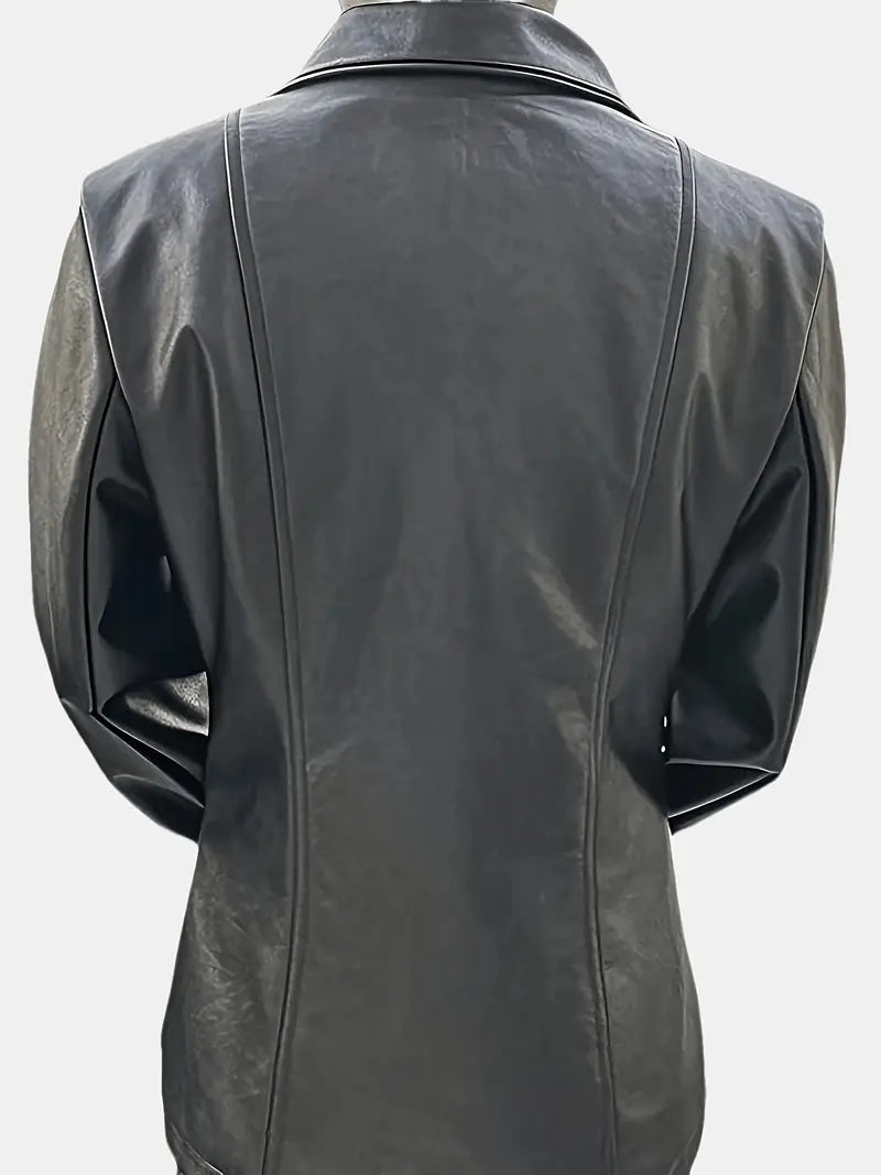 Comfortable black ladies everyday jacket. Versatile casual outerwear for all-day wear in spring & fall.