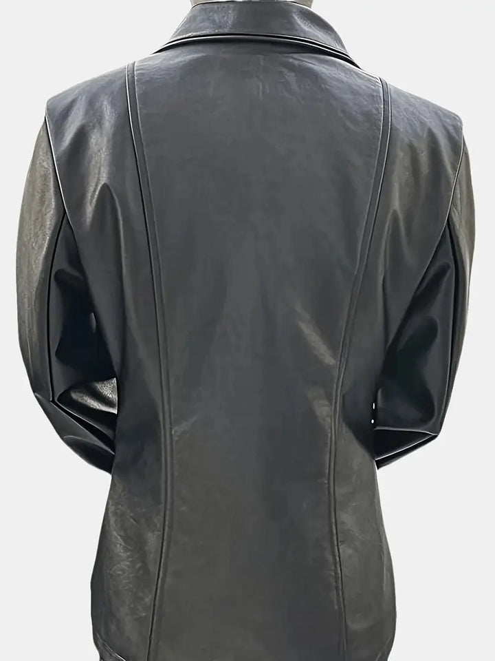 Comfortable black ladies everyday jacket. Versatile casual outerwear for all-day wear in spring & fall.