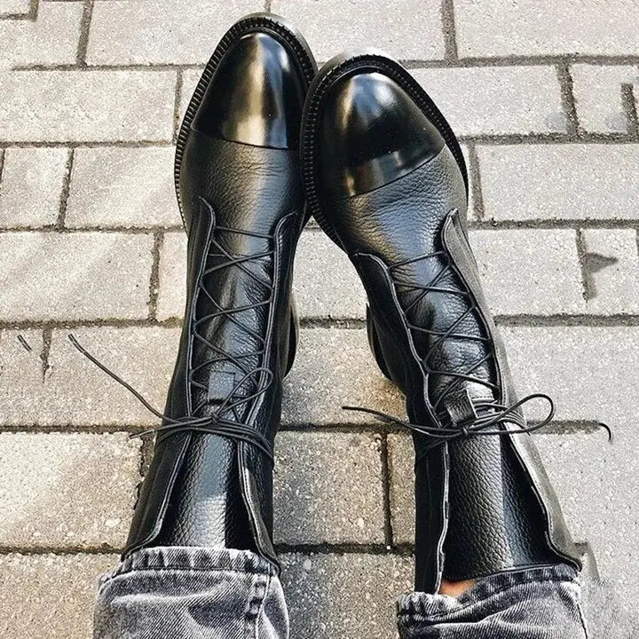 Brown women's versatile lace-up ankle boots. Perfect for stylish comfort in any season.