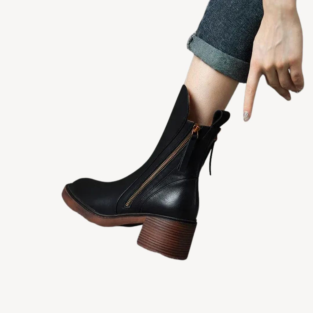 Women's comfortable ankle boots with orthopedic support, designed for stylish all-day wear and foot health.