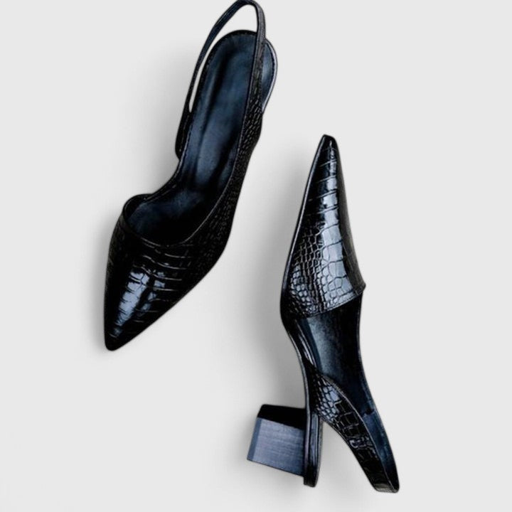 Stylish women's supportive heels, offering elegant comfort. Orthopaedic design for everyday heel pain relief.