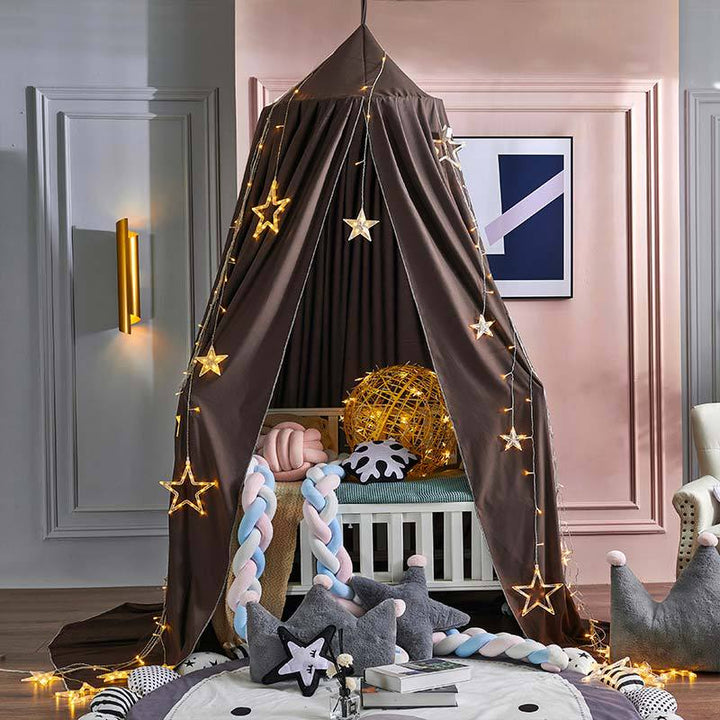 Easy-to-install children's blackout bed canopy, creating a peaceful sleep and imaginative play area.