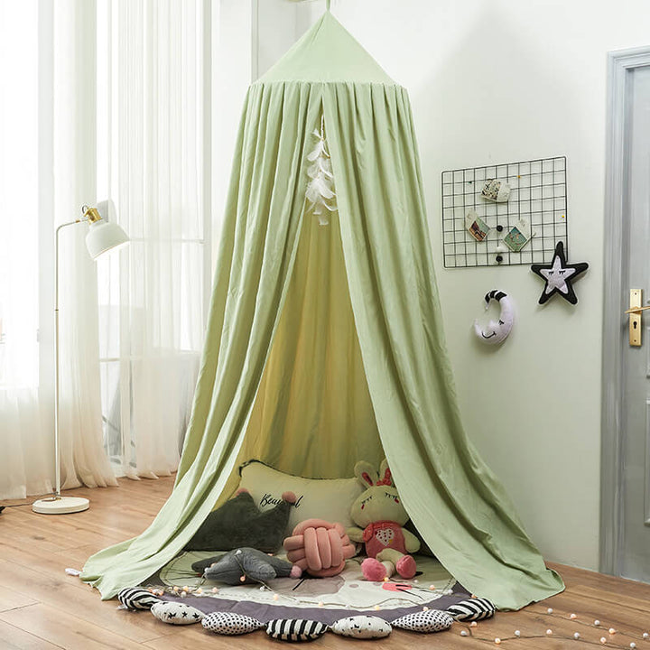 Light-blocking bed canopy for children, great for napping, reading, or quiet play.
