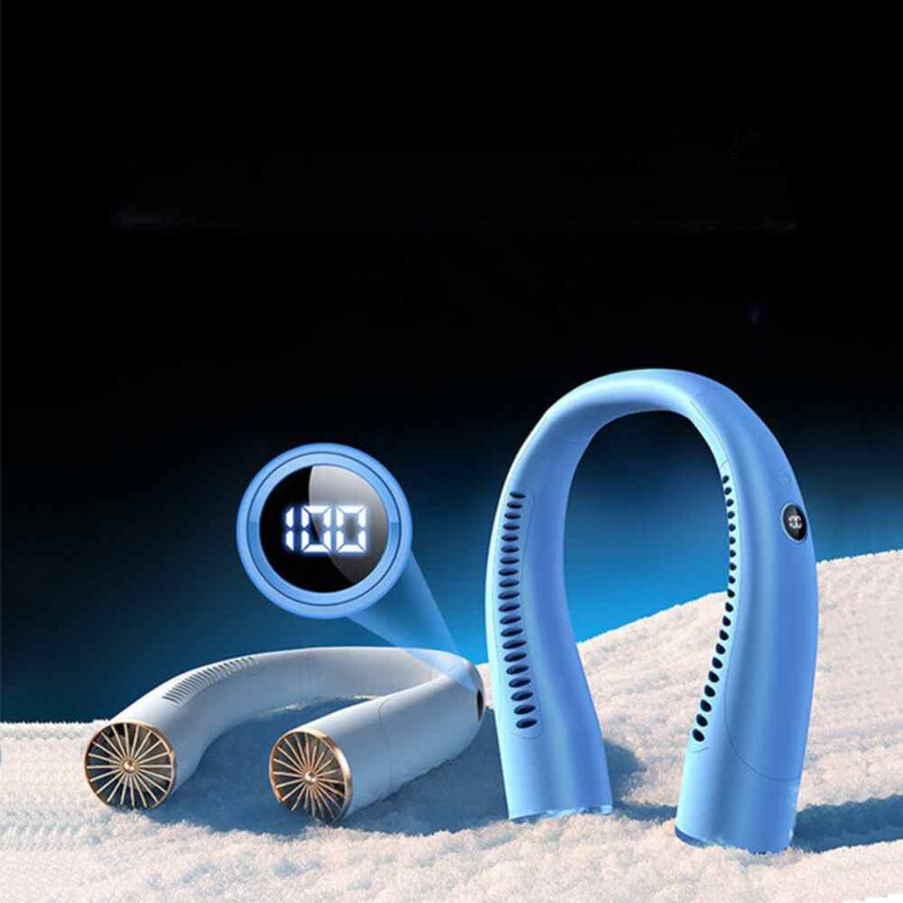 Bladeless portable neck fan, hands-free personal cooler for ultimate comfort.