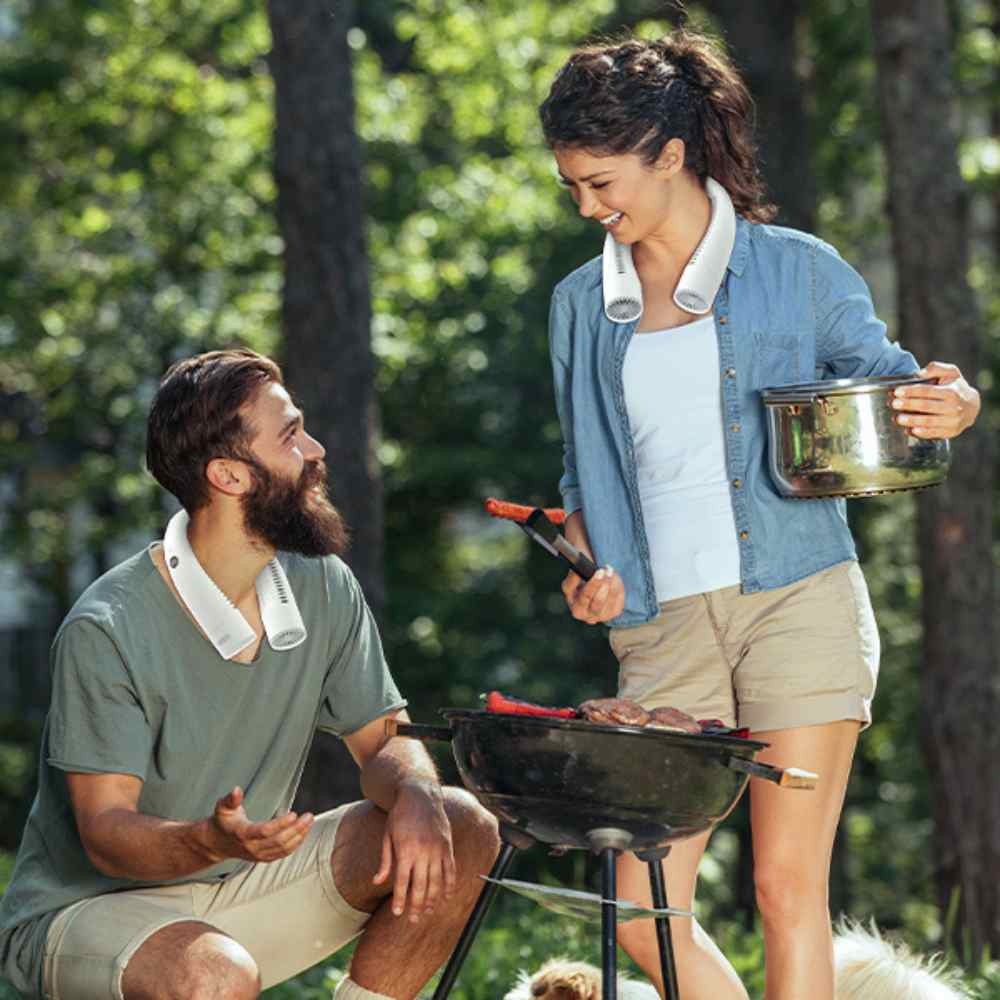 Stay cool with this portable bladeless neck fan, essential summer gear gadget.