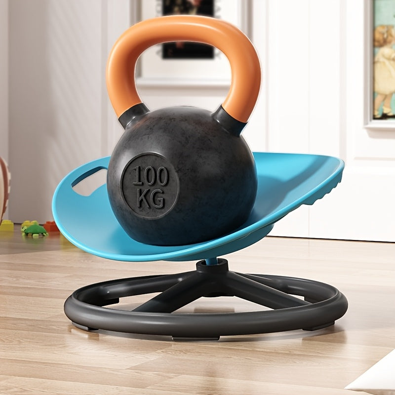 Comfortable blue ergonomic chair with a swivel base for easy maneuverability.