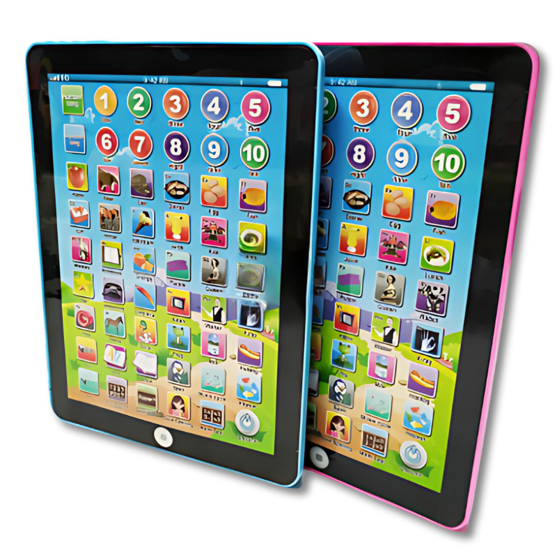 Kids' interactive learning tablet with fun educational games for toddlers & preschoolers, promoting early development.