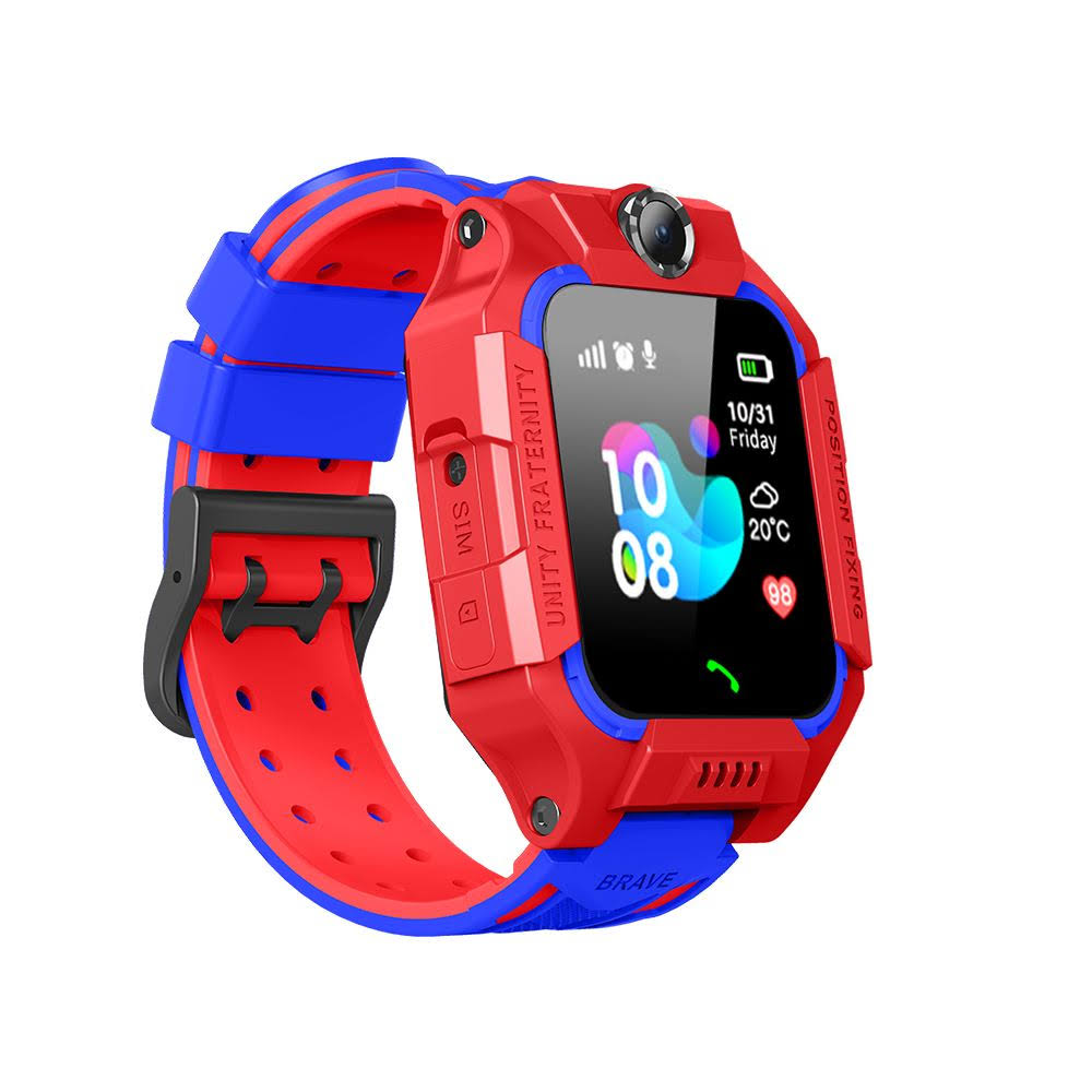 Blue kids GPS smartwatch with camera and SOS button for child safety