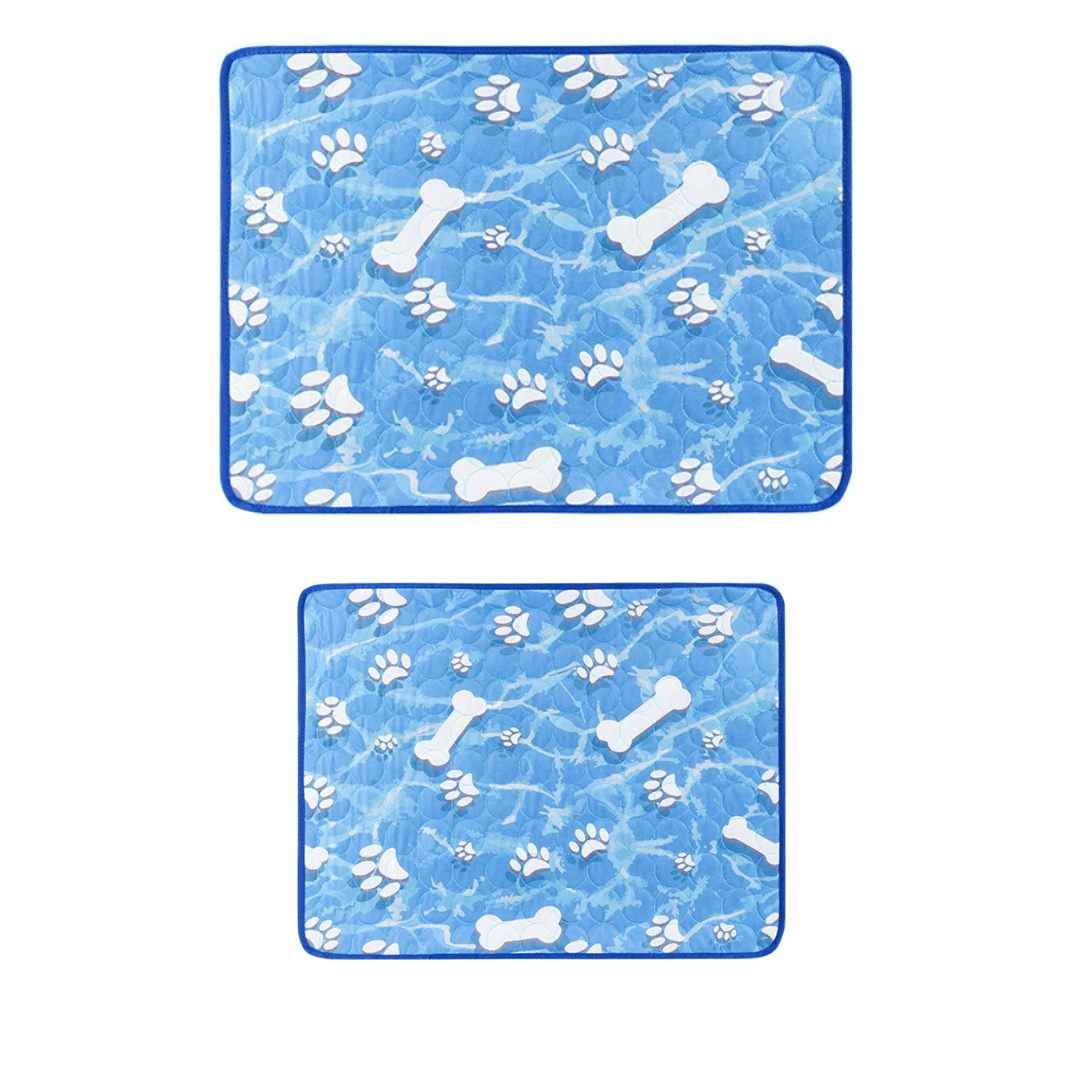 Washable pet cooling mat with instant heat relief for dogs & cats. Self-cooling gel technology for summer comfort.