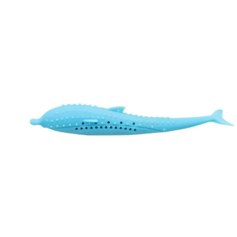Cute whale chew toy for cats and small dogs. Great for dental health, cleaning teeth, and interactive pet play.