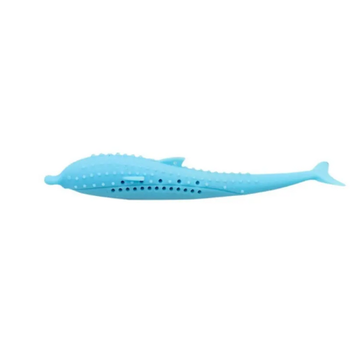 Cute whale chew toy for cats and small dogs. Great for dental health, cleaning teeth, and interactive pet play.