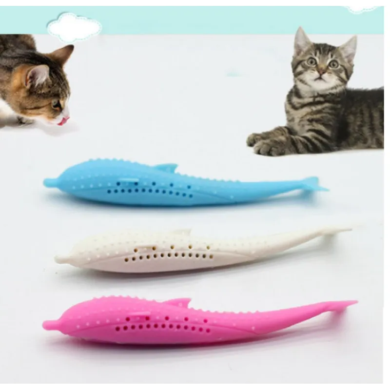 Unique whale interactive pet toy for cats & small dogs. Silicone chew aids dental hygiene & offers endless fun.