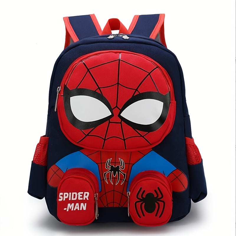 Boys' Spider-Man backpack, vibrant blue with hero graphics, great for school