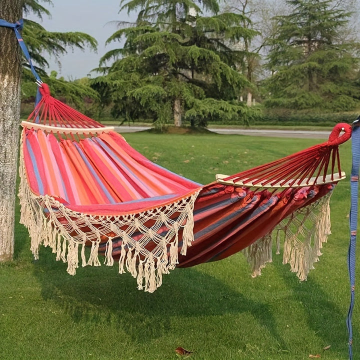 Tusheng colorful bohemian hammock for ultimate outdoor and indoor relaxation.