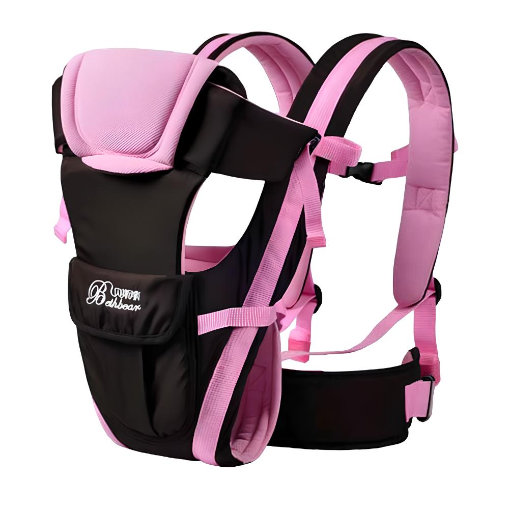 Ergonomic 4-in-1 infant carrier pouch, designed for comfort and support during travel.