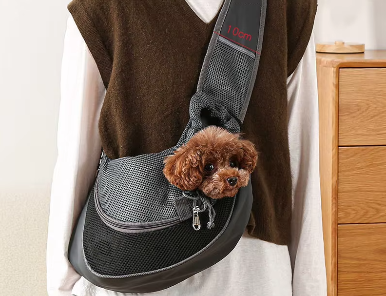 Premium breathable pet travel shoulder bag for ultimate small dog & cat comfort & portability.