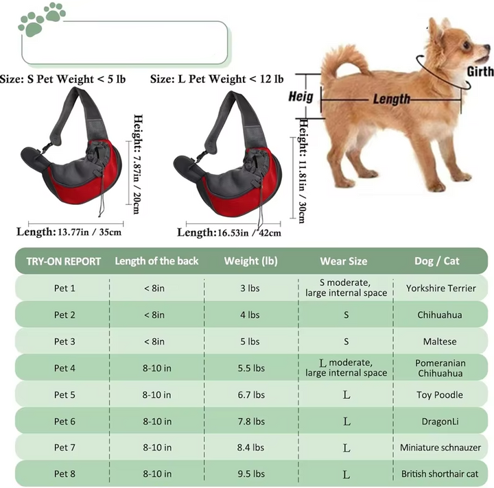Versatile pet shoulder bag for small dog & cat travel. Breathable design ensures comfort on every trip.