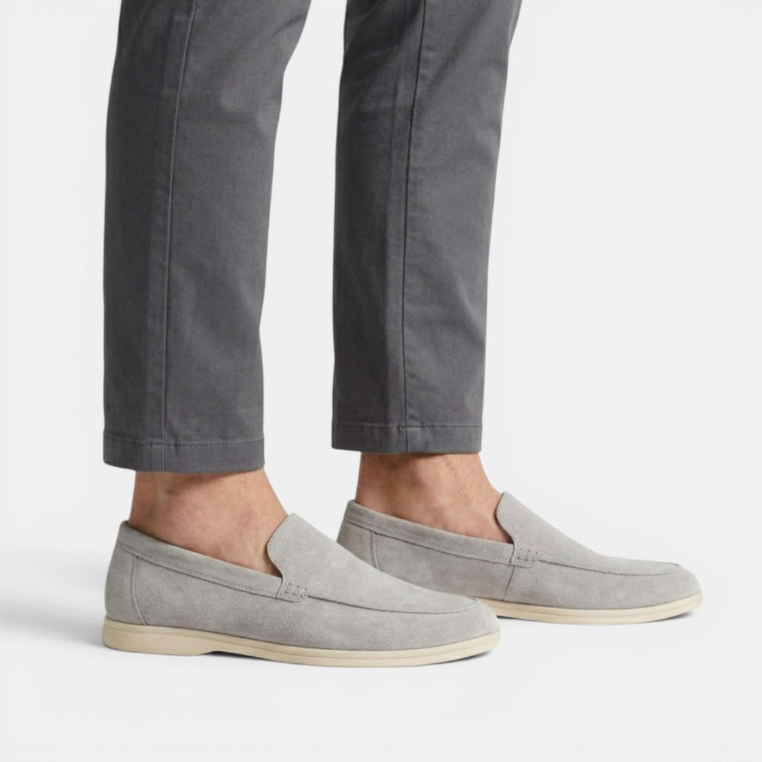 Comfortable brown leather slip-on loafers for men, perfect everyday versatile footwear.