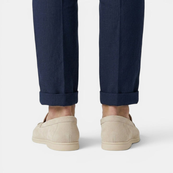 Comfortable brown slip-on loafers, modern men's footwear for all occasions.