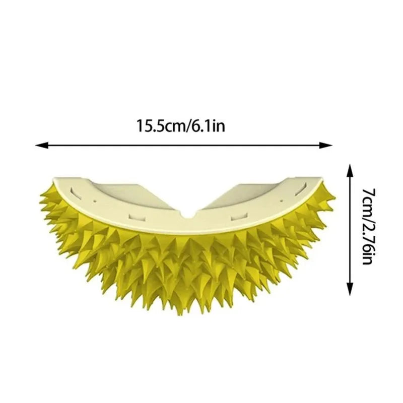 Soft-tipped cat grooming brush, a vital pet supply for gentle fur detangling & healthy coats.