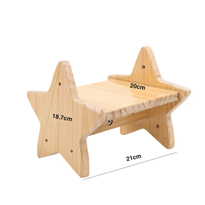 Cozy wooden cat head wall scratcher lounge. Wall-mounted play perch, cat bed, and furniture.