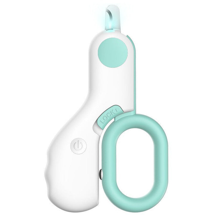 Ergonomic cat nail trimmer & clipper for pet grooming. Adjustable length, LED light & safety cap for paw care.