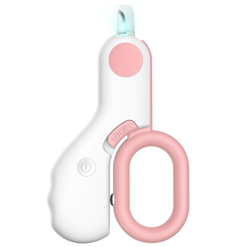 Safe cat nail trimmer with adjustable length & safety cap. Pet grooming clipper for stress-free animal paw care.